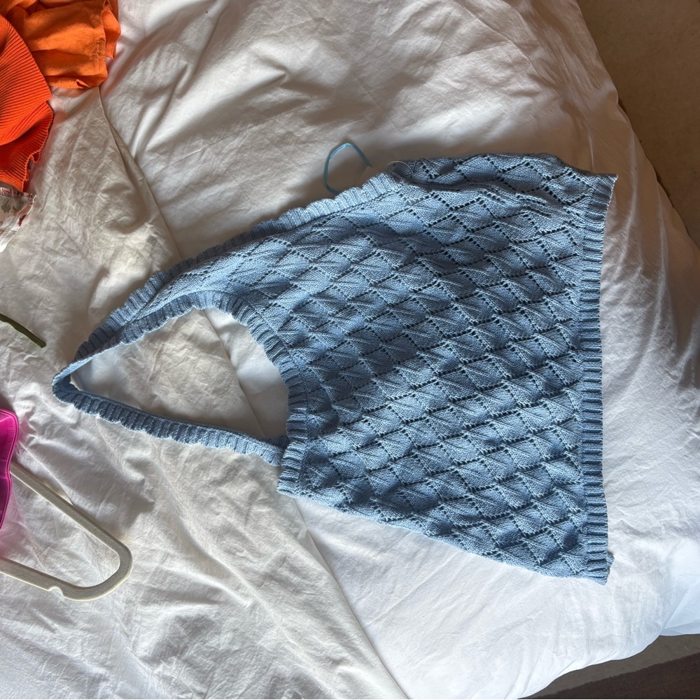 Knit blue top - Picture 2 of 4